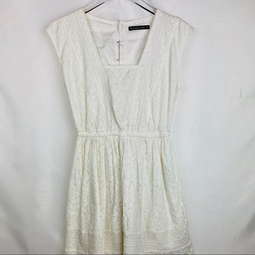 Vintage Y2K Abercrombie & Fitch White Lace Dress.